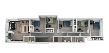 5-bedroom apartment floor plan near USC